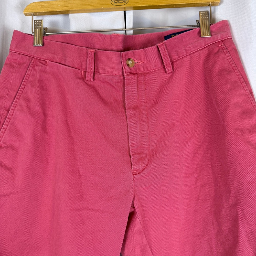 Polo Ralph Lauren Mens Classic Fit 9 Inch Inseam Chino Shorts Pink Size 32